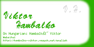 viktor hambalko business card